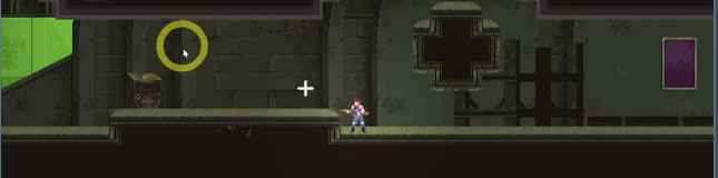 In-game shotgun blast emitting from an offset position next to the player character.