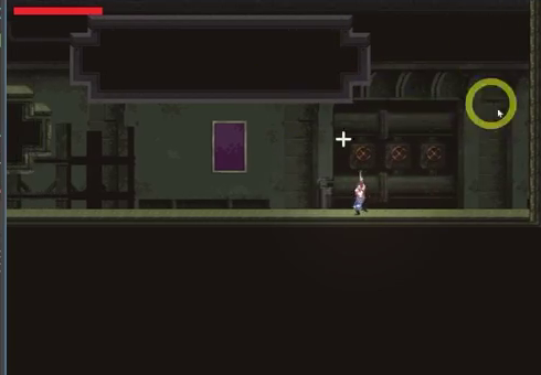 In-game test showing the player firing the shotgun at a drone, registering hits.