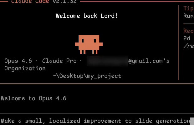 How to Write Claude Code Instructions With CLAUDE.md 22 Claude Code input box showing a precisely framed prompt asking for a small, localized improvement to slide generation logic.