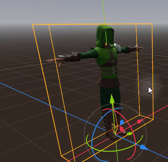 How to Build a Godot Input Buffer for a Fighting Game 6 Male Ranger 3D model placed in the Fighter scene, visible in the viewport without a face because the head mesh has not been attached yet.