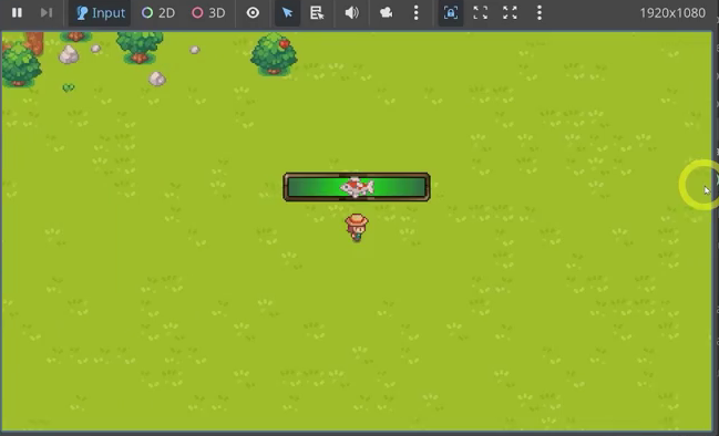 FishGame scene with the silverfish sprite centered inside the framed minigame bar.