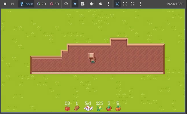 The build preview sprite appearing directly on top of the player character.